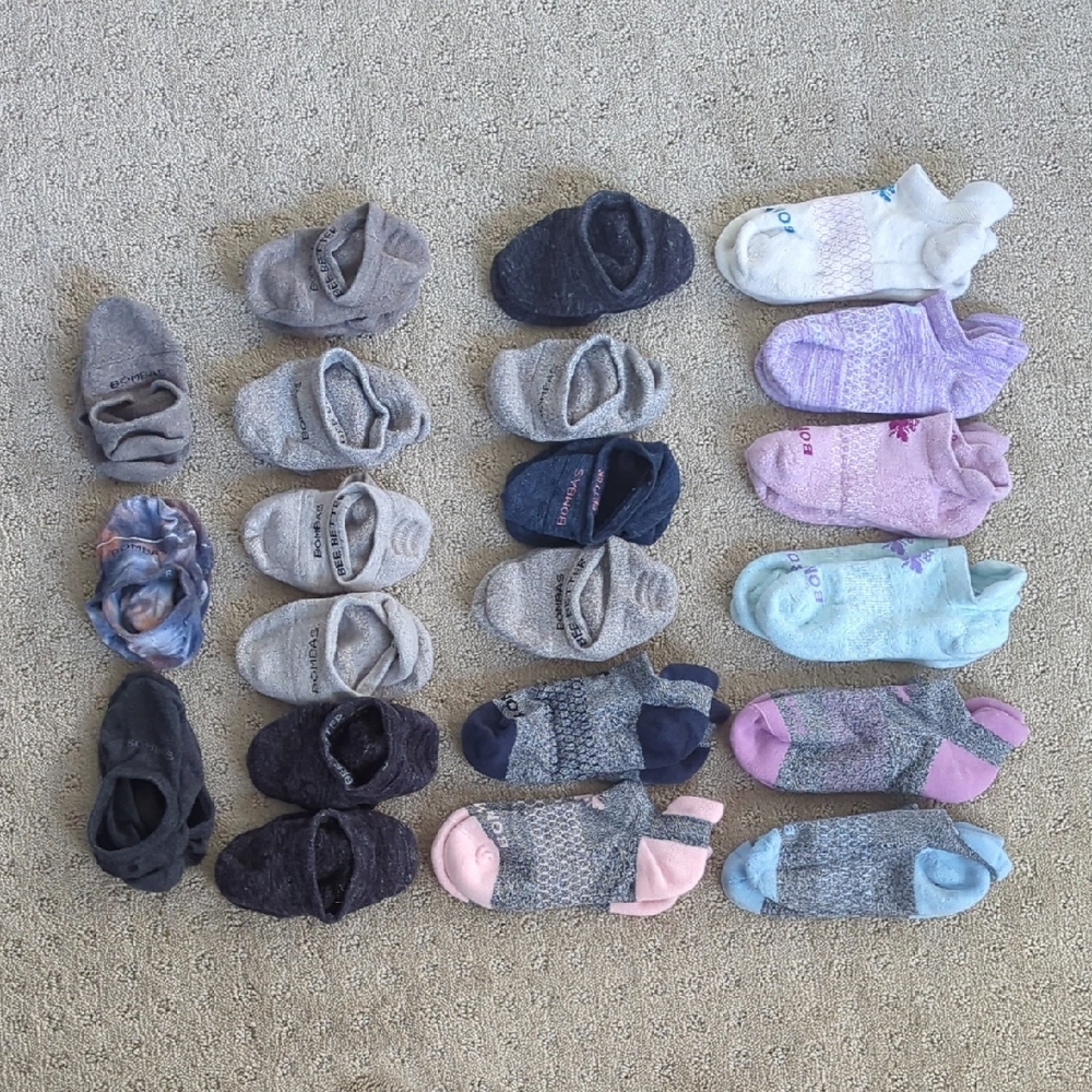 Bombas Women's Ankle Socks - Gray, Blue, Pink, White